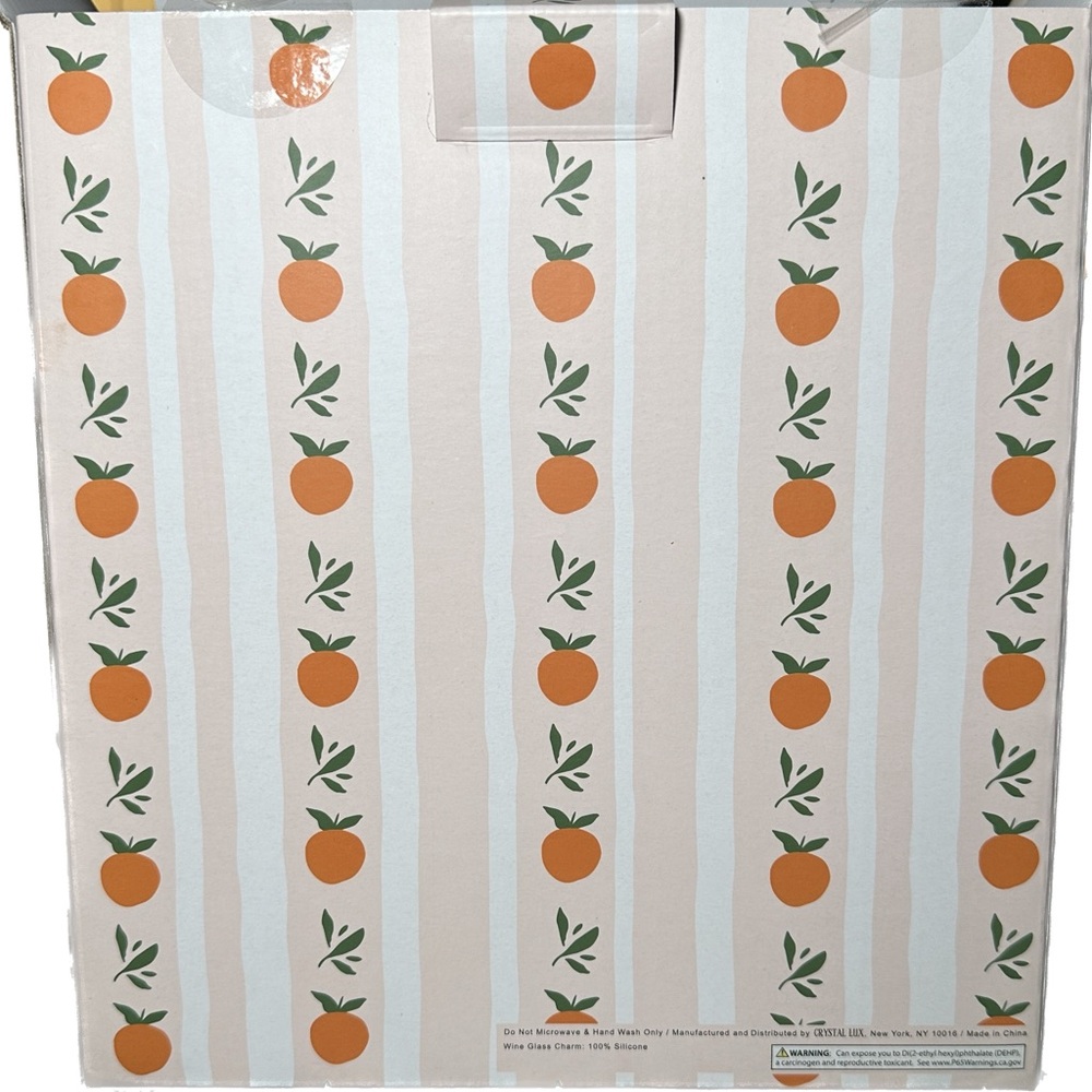 Orange Slice Stem Wine Glasses - Set of 2 - Picture 2 of 3